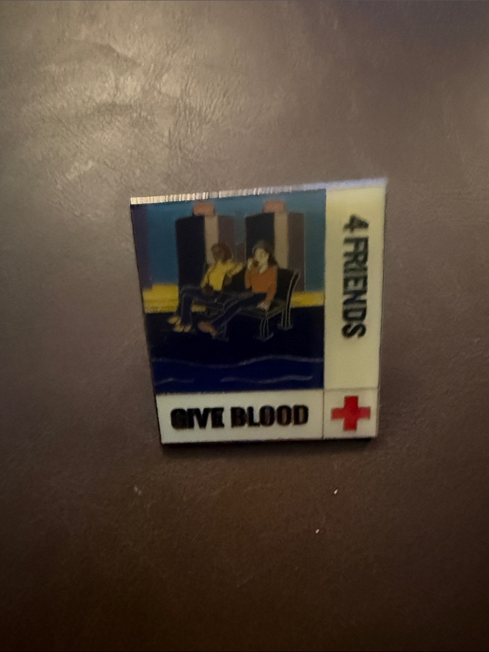 Give Blood Awareness Brooch - Red & Multi-Color